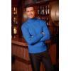 imageCOOFANDY Mens Slim Fit Turtleneck Sweater Casual Twist Patterned Pullover Knitted SweatersBlue