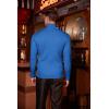 imageCOOFANDY Mens Slim Fit Turtleneck Sweater Casual Twist Patterned Pullover Knitted SweatersBlue