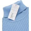 imageCOOFANDY Mens Slim Fit Turtleneck Sweater Casual Twist Patterned Pullover Knitted SweatersLight Blue