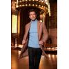 imageCOOFANDY Mens Slim Fit Turtleneck Sweater Casual Twist Patterned Pullover Knitted SweatersLight Blue