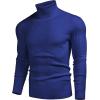 imageCOOFANDY Mens Slim Fit Turtleneck Sweater Casual Twist Patterned Pullover Knitted SweatersRoyal Blue