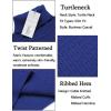 imageCOOFANDY Mens Slim Fit Turtleneck Sweater Casual Twist Patterned Pullover Knitted SweatersRoyal Blue