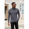 imageCOOFANDY Mens Turtleneck Shirts Slim Fit Shirt Tops Lightweight Pullover Thermal Sweater Casual Long Sleeve ShirtDark Grey