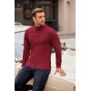 imageCOOFANDY Mens Turtleneck Sweater Long Sleeve Casual Ribbed Knitted High Neck Pullover SweatersDark Red
