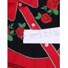 imageCOOFANDY Mens Western Cowboy Shirt Long Sleeve Slim Fit Rose Embroidered Cotton Casual Button Down ShirtsRed Retro Rose