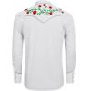 imageCOOFANDY Mens Western Cowboy Shirt Long Sleeve Slim Fit Rose Embroidered Cotton Casual Button Down ShirtsWhite Retro Rose