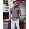 imageCOOFANDY Mens Wrinkle Free Shirts 2025 Short Sleeve Casual Button Down Summer Dress ShirtsDark Grey