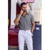 imageCOOFANDY Mens Wrinkle Free Shirts 2025 Short Sleeve Casual Button Down Summer Dress ShirtsDark Grey