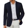 imageCOOFANDY Mens Casual Blazer Slim Fit Two Button Lightweight Sport Coats Business Suit JacketNavy Blue