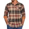 imageCOOFANDY Mens Flannel Shirts Long Sleeve Button Down Shirt Casual Shirts Work Shirts for MenWine Red