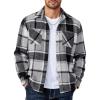 imageCOOFANDY Mens Flannel Shirts Long Sleeve Casual Cotton Plaid Button Down Shirt Jacket with PocketsBlack