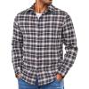 imageCOOFANDY Mens Flannel Shirts Long Sleeve Lightweight Plaid Shirt Casual Button Down Shirts with PocketBlue White