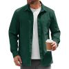 imageCOOFANDY Mens Lightweight Button Down Shirt Jacket Casual Shacket OvershirtGreen