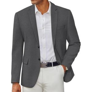 imageCOOFANDY Mens Casual Blazer Slim Fit Two Button Lightweight Sport Coats Business Suit JacketDrak Grey