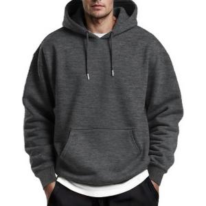imageCOOFANDY Mens Hoodies Pullover Fleece Lined Hoodie Casual Long Sleeve Drawstring Hooded Sweatshirts with Kanga PocketDark Grey