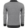 imageCOOFANDY Men Casual Knitted Sweaters Shawl Collar Dress Sweater Long Sleeve VNeck Pullover TopsGrey