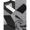 imageCOOFANDY Men Casual Knitted Sweaters Shawl Collar Dress Sweater Long Sleeve VNeck Pullover TopsGrey