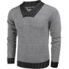 imageCOOFANDY Men Casual Knitted Sweaters Shawl Collar Dress Sweater Long Sleeve VNeck Pullover TopsGrey