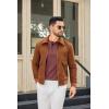 imageCOOFANDY Men Long Sleeve Henley TShirs Casual Basic Lightweight Fashion Shirts Soild Tees with PocketsPurple Red