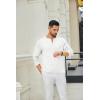 imageCOOFANDY Men Long Sleeve Henley TShirs Casual Basic Lightweight Fashion Shirts Soild Tees with PocketsWhite