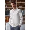 imageCOOFANDY Mens Business Dress Shirts Wrinkle Free Long Sleeve Regular Fit Dress Shirt Textured Casual Button Down ShirtsWhite Printedgeometric Patterns