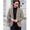 imageCOOFANDY Mens Casual Blazer One Button Sports Coat Tweed Herringbone Suit Jackets Formal Dress BlazersArmy Green