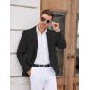 imageCOOFANDY Mens Casual Blazer One Button Sports Coat Tweed Herringbone Suit Jackets Formal Dress BlazersBlack