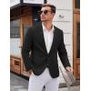 imageCOOFANDY Mens Casual Blazer One Button Sports Coat Tweed Herringbone Suit Jackets Formal Dress BlazersBlack
