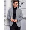 imageCOOFANDY Mens Casual Blazer One Button Sports Coat Tweed Herringbone Suit Jackets Formal Dress BlazersBlue