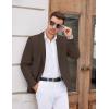 imageCOOFANDY Mens Casual Blazer One Button Sports Coat Tweed Herringbone Suit Jackets Formal Dress BlazersBrown