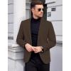 imageCOOFANDY Mens Casual Blazer One Button Sports Coat Tweed Herringbone Suit Jackets Formal Dress BlazersBrown