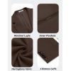 imageCOOFANDY Mens Casual Blazer One Button Sports Coat Tweed Herringbone Suit Jackets Formal Dress BlazersBrown