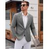 imageCOOFANDY Mens Casual Blazer One Button Sports Coat Tweed Herringbone Suit Jackets Formal Dress BlazersDark Grey