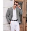 imageCOOFANDY Mens Casual Blazer One Button Sports Coat Tweed Herringbone Suit Jackets Formal Dress BlazersDark Grey