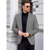 imageCOOFANDY Mens Casual Blazer One Button Sports Coat Tweed Herringbone Suit Jackets Formal Dress BlazersDark Grey