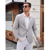 imageCOOFANDY Mens Casual Blazer One Button Sports Coat Tweed Herringbone Suit Jackets Formal Dress BlazersLight Grey