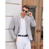 imageCOOFANDY Mens Casual Blazer One Button Sports Coat Tweed Herringbone Suit Jackets Formal Dress BlazersLight Grey