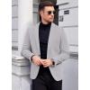 imageCOOFANDY Mens Casual Blazer One Button Sports Coat Tweed Herringbone Suit Jackets Formal Dress BlazersLight Grey