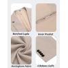 imageCOOFANDY Mens Casual Blazer One Button Sports Coat Tweed Herringbone Suit Jackets Formal Dress BlazersLight Khaki