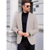 imageCOOFANDY Mens Casual Blazer One Button Sports Coat Tweed Herringbone Suit Jackets Formal Dress BlazersLight Khaki