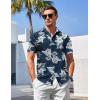 imageCOOFANDY Mens Casual Summer Beach Wrinkle Free Shirts Short Sleeve Button Down Lightweight Untucked Textured ShirtZrainforest