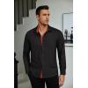 imageCOOFANDY Mens Dress Shirts Long Sleeve Button Down Shirts Untucked WrinkleFree Business Casual ShirtsBlack