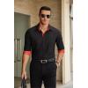 imageCOOFANDY Mens Dress Shirts Long Sleeve Button Down Shirts Untucked WrinkleFree Business Casual ShirtsBlack