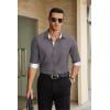 imageCOOFANDY Mens Dress Shirts Long Sleeve Button Down Shirts Untucked WrinkleFree Business Casual ShirtsDark Grey