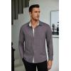 imageCOOFANDY Mens Dress Shirts Long Sleeve Button Down Shirts Untucked WrinkleFree Business Casual ShirtsDark Grey