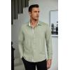 imageCOOFANDY Mens Dress Shirts Long Sleeve Button Down Shirts Untucked WrinkleFree Business Casual ShirtsLight Green
