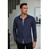 imageCOOFANDY Mens Dress Shirts Long Sleeve Button Down Shirts Untucked WrinkleFree Business Casual ShirtsNavy Blue