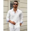 imageCOOFANDY Mens Dress Shirts Long Sleeve Button Down Shirts Untucked WrinkleFree Business Casual ShirtsWhiteblack