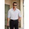 imageCOOFANDY Mens Dress Shirts Long Sleeve Button Down Shirts Untucked WrinkleFree Business Casual ShirtsWhiteblack