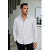 imageCOOFANDY Mens Dress Shirts Long Sleeve Button Down Shirts Untucked WrinkleFree Business Casual ShirtsWhiteblack